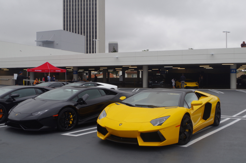 Illustration for article titled Supercars Took Over A Garage To Welcome The $1.9 Million Lamborghini Centenario